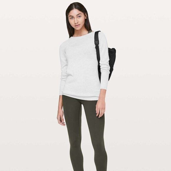 Lululemon Unity Drop Back- Athletic/ Athleisure Cashmere Blend Sweater- Size 4 - Picture 2 of 12